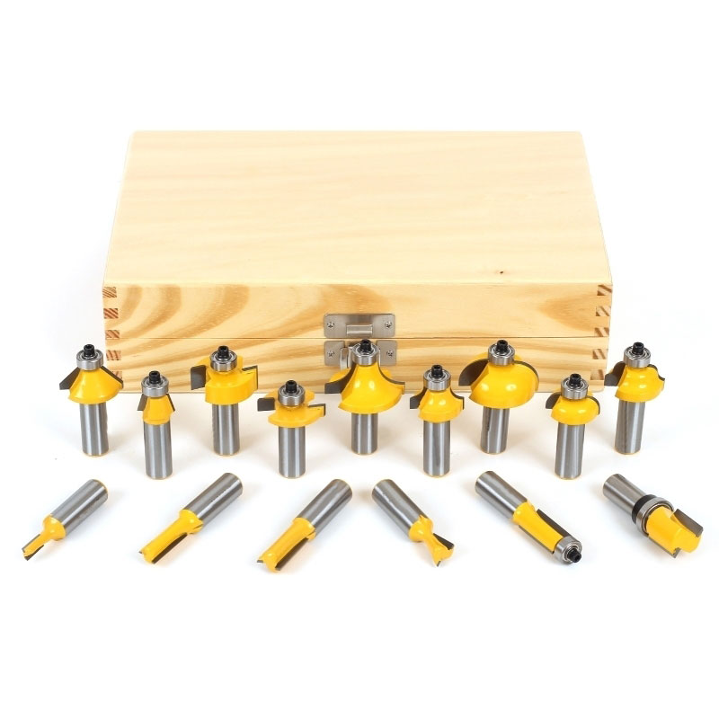 15 Pieces 1/2" Shank Router Bit Carbide Cutters Set