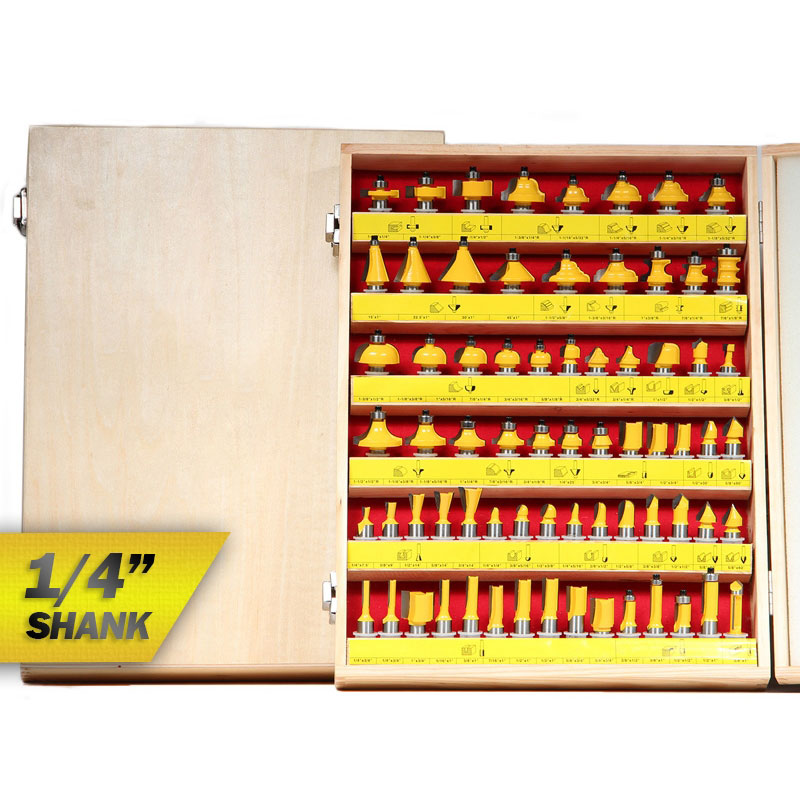 70 Pieces 1/4" Shank Router Bit Set